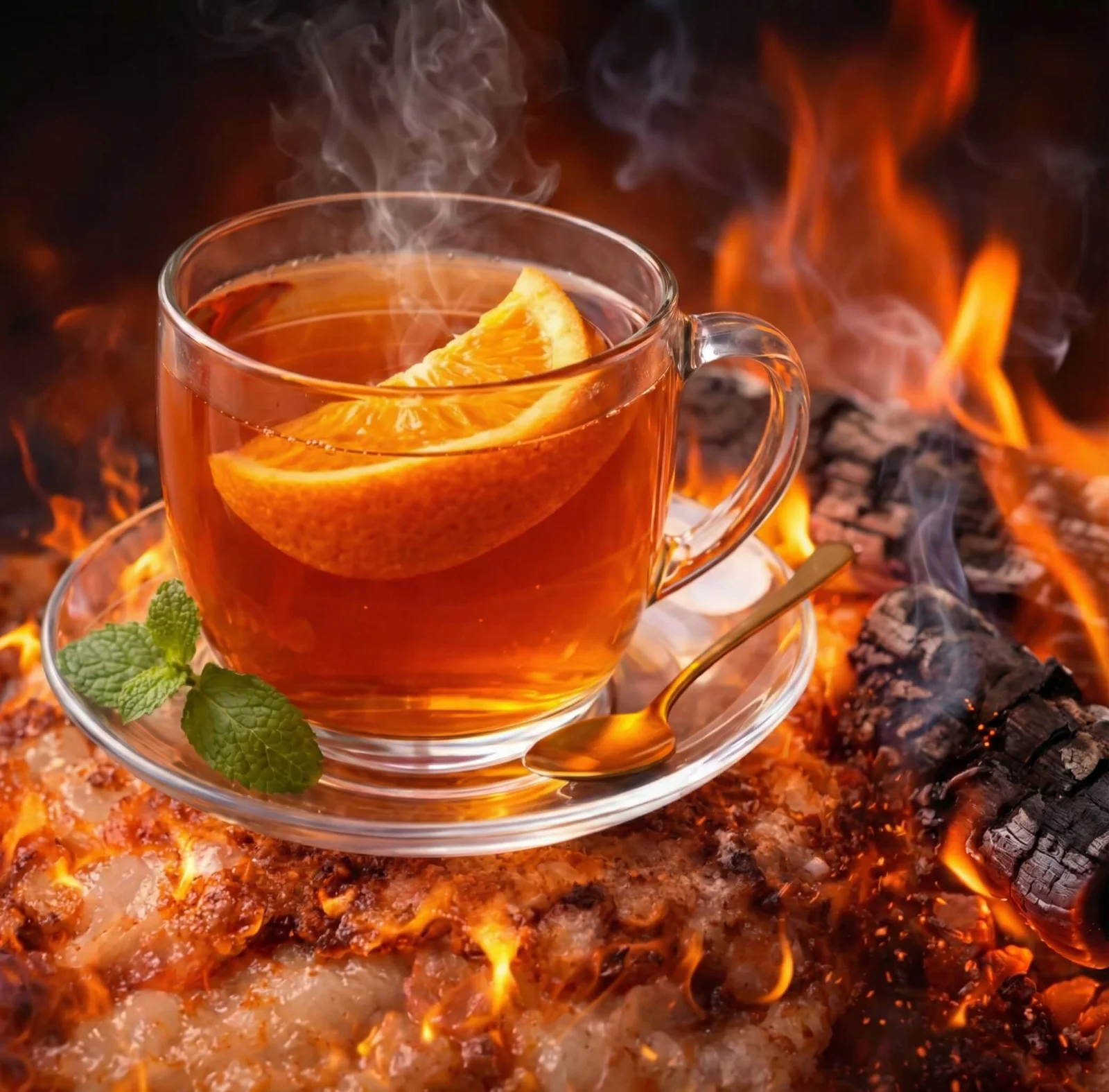 Natural wellness drink with citrus